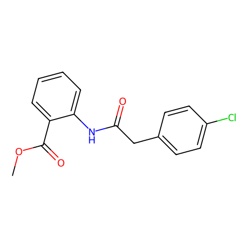 Methyl 2-{[(4-chlorophenyl)acetyl]amino}benzoate structure
