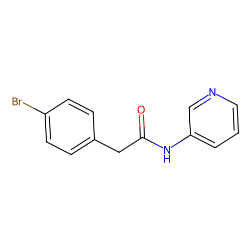 2-(4-bromophenyl)-N-pyridin-3-ylacetamide structure