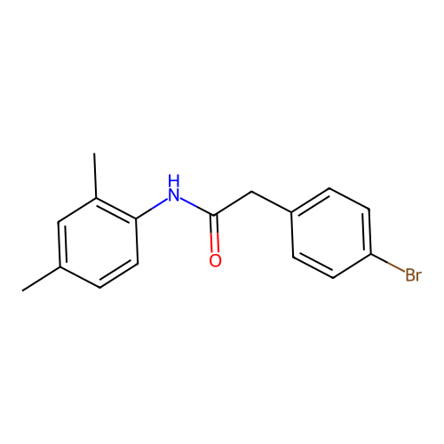 2-(4-bromophenyl)-N-(2,4-dimethylphenyl)acetamide structure
