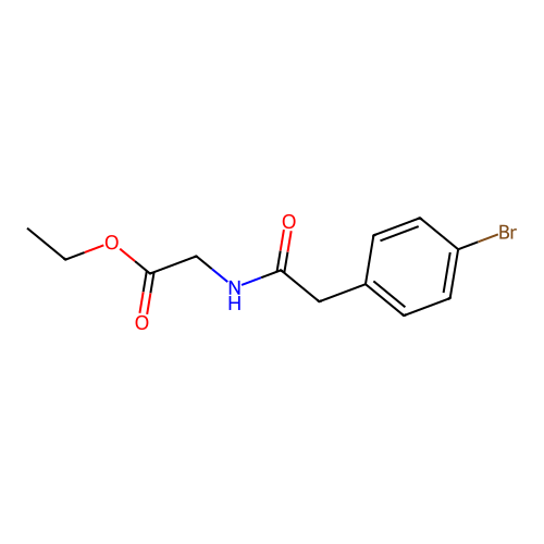ethyl N-[(4-bromophenyl)acetyl]glycinate structure