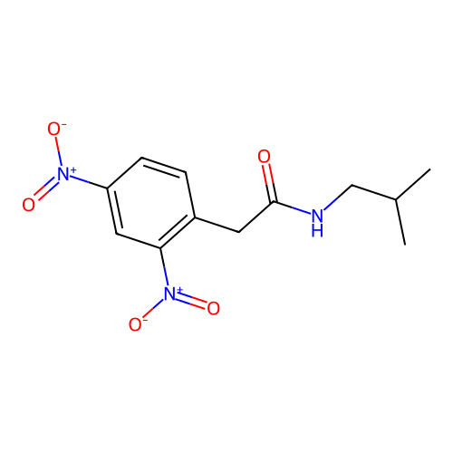 2-(2,4-dinitrophenyl)-N-(2-methylpropyl)acetamide structure