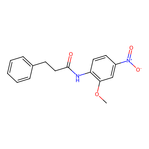 N-(2-methoxy-4-nitrophenyl)-3-phenylpropanamide structure