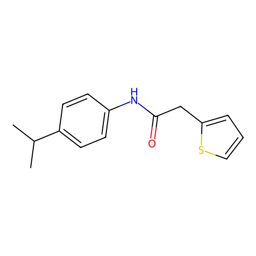 N-[4-(propan-2-yl)phenyl]-2-(thiophen-2-yl)acetamide structure