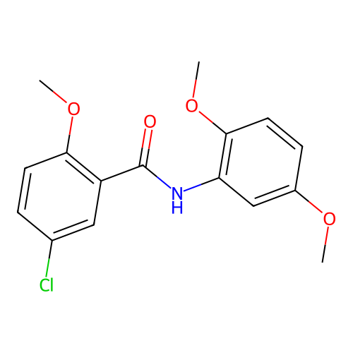 5-chloro-N-(2,5-dimethoxyphenyl)-2-methoxybenzamide structure