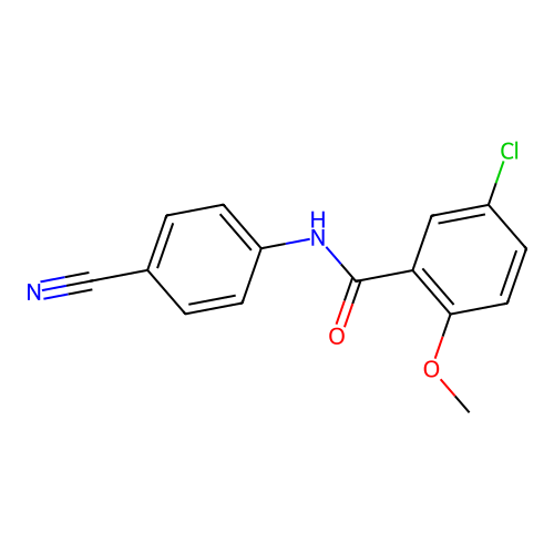5-chloro-N-(4-cyanophenyl)-2-methoxybenzamide structure