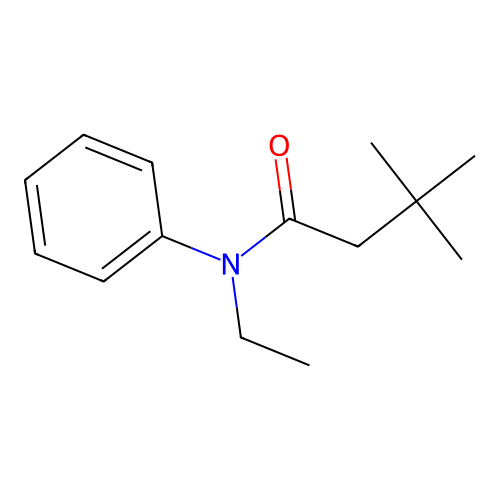 N-乙基-3,3-二甲基-N-苯基丁酰胺 structure