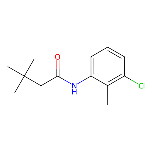 N-(3-chloro-2-methylphenyl)-3,3-dimethylbutanamide structure