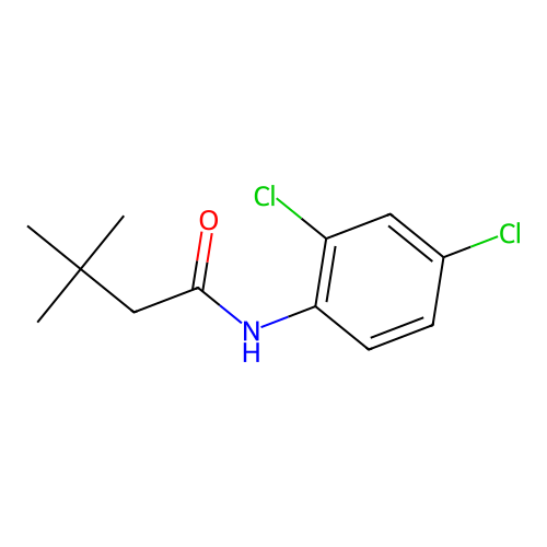 N-(2,4-dichlorophenyl)-3,3-dimethylbutanamide structure