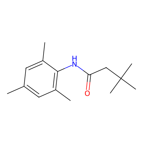 3,3-dimethyl-N-(2,4,6-trimethylphenyl)butanamide structure
