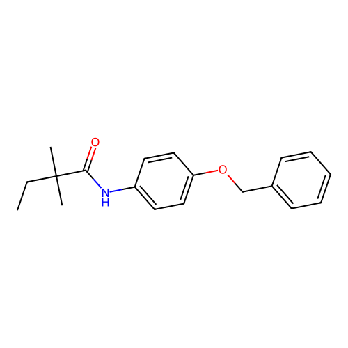 2,2-dimethyl-N-(4-phenylmethoxyphenyl)butanamide structure