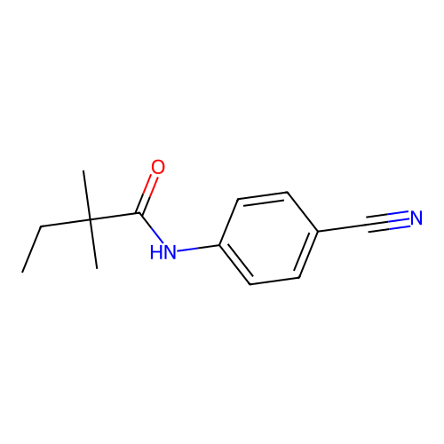 N-(4-cyanophenyl)-2,2-dimethylbutanamide structure