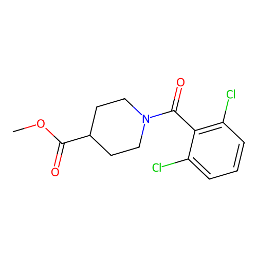 Methyl 1-(2,6-dichlorobenzoyl)piperidine-4-carboxylate structure