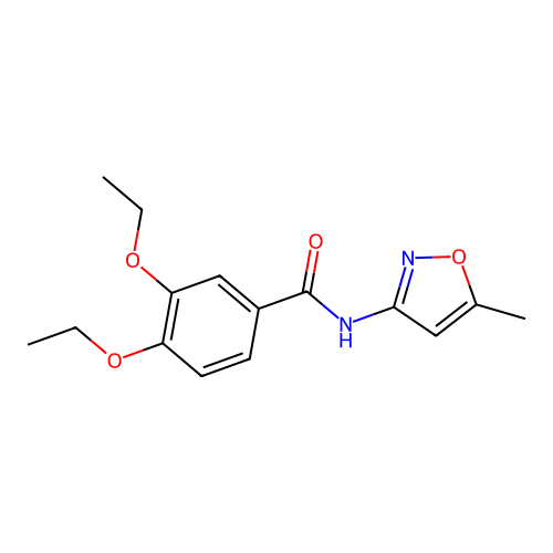 3,4-二乙氧基-N-(5-甲基-1,2-恶唑-3-基)苯甲酰胺 structure