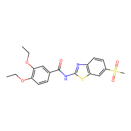 3,4-diethoxy-N-[(2Z)-6-(methylsulfonyl)-1,3-benzothiazol-2(3H)-ylidene]benzamide structure