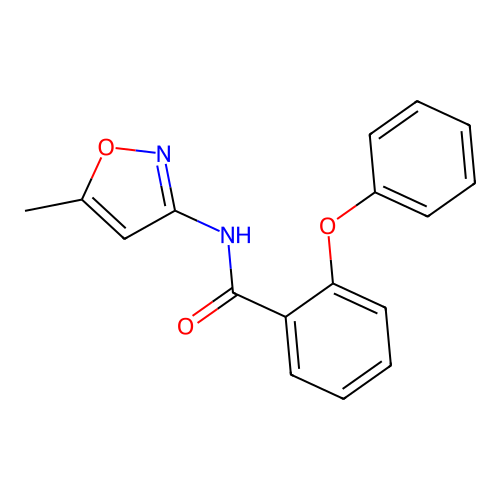 N-(5-methyl-3-isoxazolyl)-2-phenoxybenzamide structure