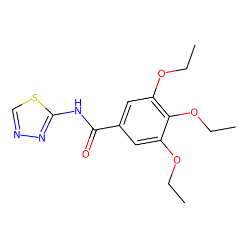 3,4,5-三乙氧基-N-(1,3,4-噻二唑-2-基)苯甲酰胺 structure