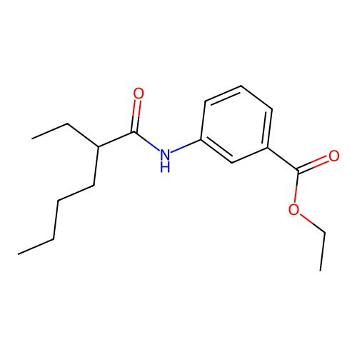 Ethyl 3-(2-ethylhexanoylamino)benzoate structure