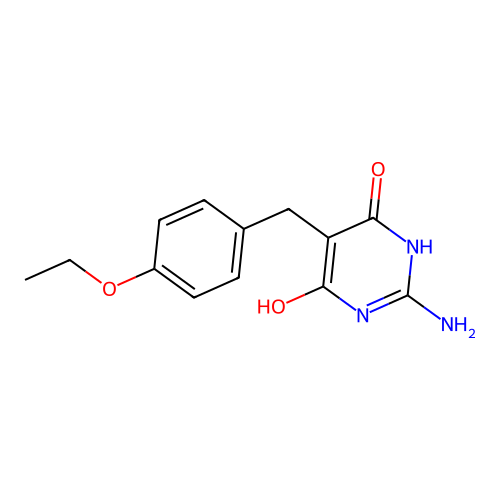 2-Amino-5-(4-ethoxybenzyl)pyrimidine-4,6-diol structure