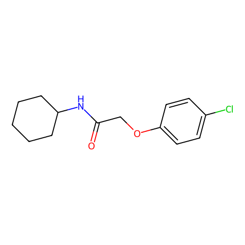 2-(4-chlorophenoxy)-N-cyclohexylacetamide structure