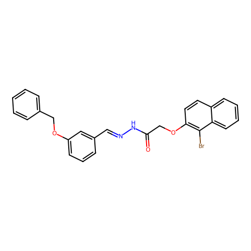 N'-(3-(Benzyloxy)benzylidene)-2-((1-bromo-2-naphthyl)oxy)acetohydrazide structure