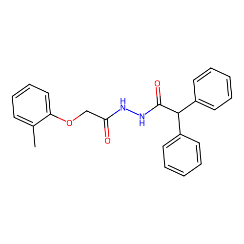 N'-[(2-methylphenoxy)acetyl]-2,2-diphenylacetohydrazide structure