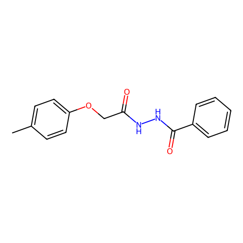 N'-[2-(4-methylphenoxy)acetyl]benzohydrazide structure