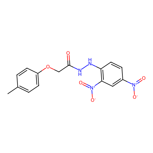 N'-(2,4-dinitrophenyl)-2-(4-methylphenoxy)acetohydrazide structure