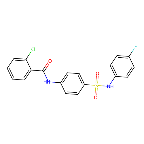 2-chloro-N-[4-[(4-fluorophenyl)sulfamoyl]phenyl]benzamide structure