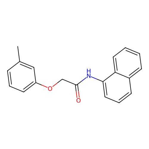 2-(3-methylphenoxy)-N-(naphthalen-1-yl)acetamide structure
