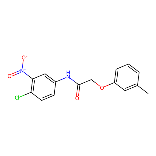N-(4-chloro-3-nitrophenyl)-2-(3-methylphenoxy)acetamide structure