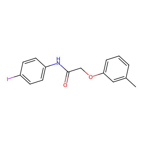 N-(4-iodophenyl)-2-(3-methylphenoxy)acetamide structure
