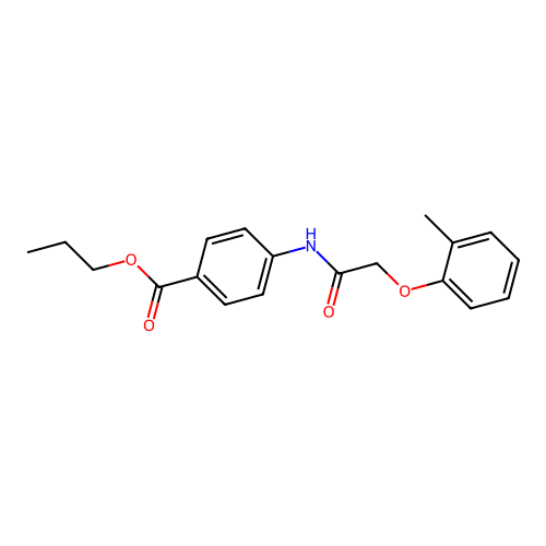 Propyl 4-{[(2-methylphenoxy)acetyl]amino}benzoate structure