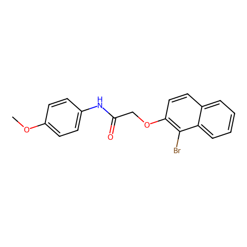 2-[(1-bromo-2-naphthyl)oxy]-N-(4-methoxyphenyl)acetamide structure