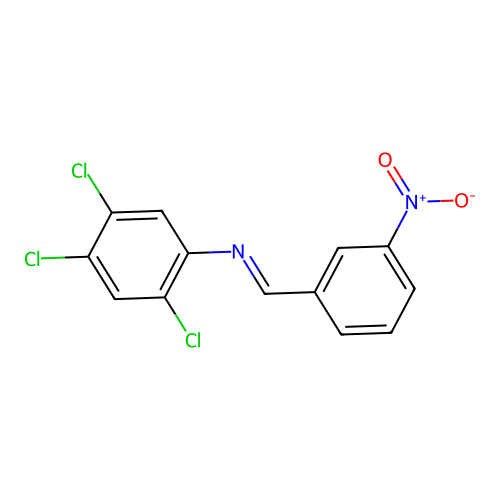 1-(3-nitrophenyl)-N-(2,4,5-trichlorophenyl)methanimine structure