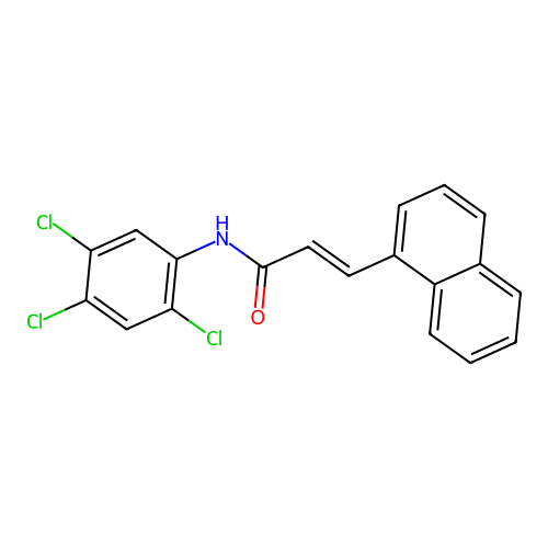 3-(1-naphthyl)-N-(2,4,5-trichlorophenyl)acrylamide structure