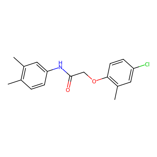 2-(4-chloro-2-methylphenoxy)-N-(3,4-dimethylphenyl)acetamide structure