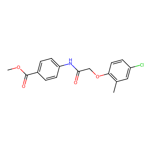 Methyl 4-{[(4-chloro-2-methylphenoxy)acetyl]amino}benzoate structure