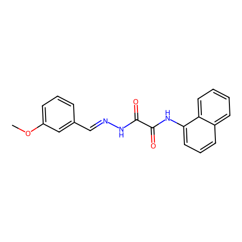 2-(2-(3-Methoxybenzylidene)hydrazino)-N-(1-naphthyl)-2-oxoacetamide structure