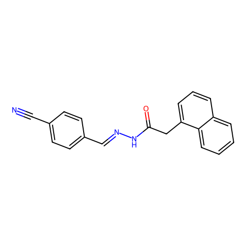 N'-[(E)-(4-cyanophenyl)methylidene]-2-(naphthalen-1-yl)acetohydrazide structure