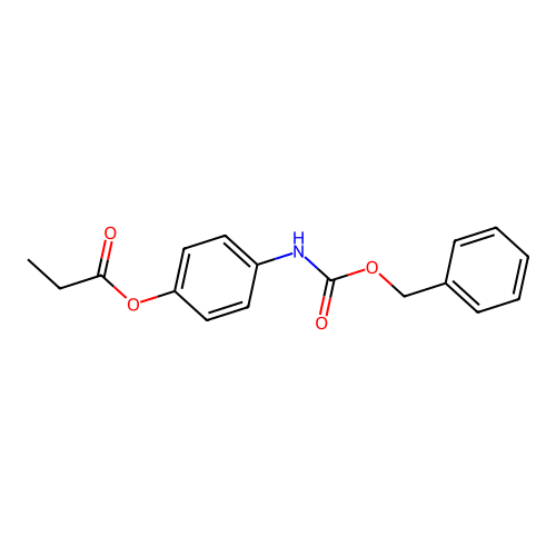 Propionic acid, 4-(benzyloxycarbonylamino)phenyl ester structure