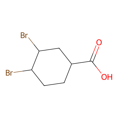 3,4-Dibromocyclohexane-1-carboxylic acid structure
