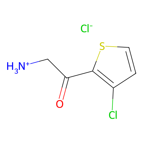 2-(3-Chloro-2-thienyl)-2-oxo-1-ethanaminium chloride structure