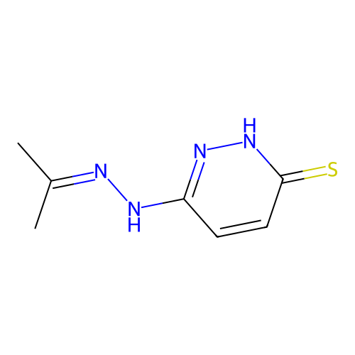 6-(Isopropylidenehydrazino)pyridazine-3(2H)-thione structure