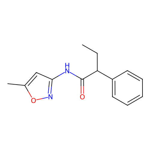 N-(5-methyl-1,2-oxazol-3-yl)-2-phenylbutanamide structure