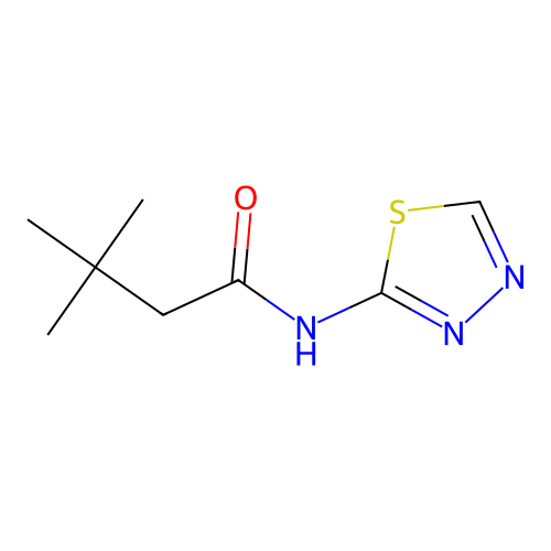 3,3-dimethyl-N-(1,3,4-thiadiazol-2-yl)butanamide structure