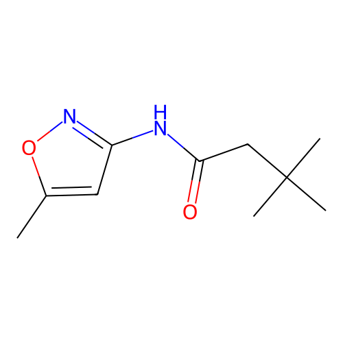 3,3-dimethyl-N-(5-methyl-1,2-oxazol-3-yl)butanamide structure
