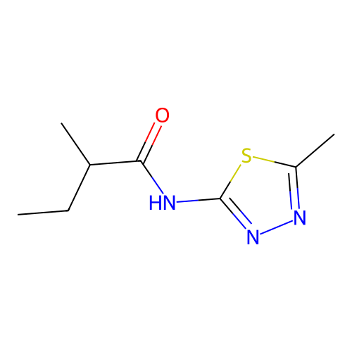 2-methyl-N-(5-methyl-1,3,4-thiadiazol-2-yl)butanamide structure
