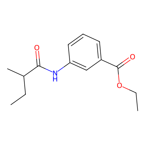 Ethyl 3-(2-methylbutanoylamino)benzoate structure