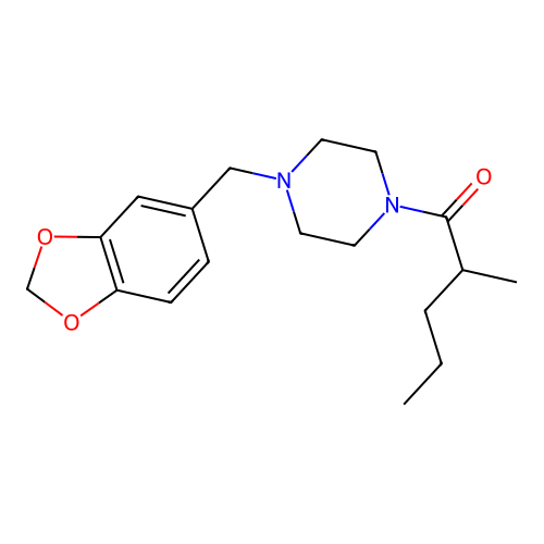 1-[4-(1,3-Benzodioxol-5-ylmethyl)piperazin-1-yl]-2-methylpentan-1-one structure