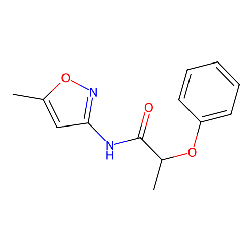 N-(5-methyl-1,2-oxazol-3-yl)-2-phenoxypropanamide structure